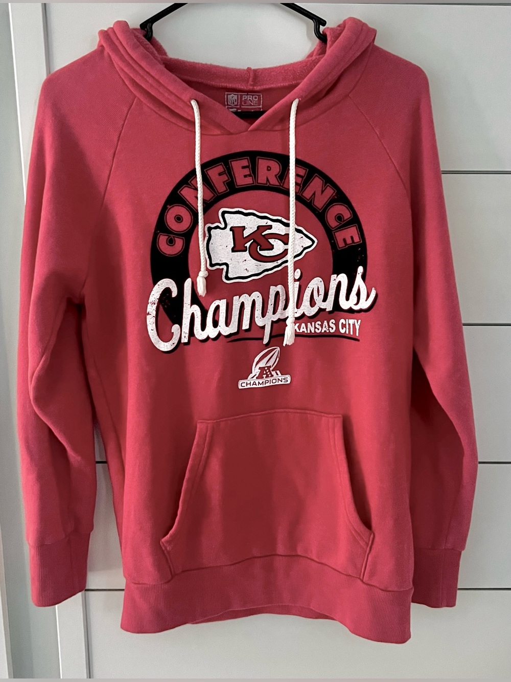 KC Chiefs AFC Champions Hoodie Women’s Small Fanatics Pro Line